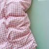 Ins Korean Style Pink Plaid Bedding Set 2025 New No Filling Warm Twin Full Queen Size Girls Bed Sheet Set With Pillowcases