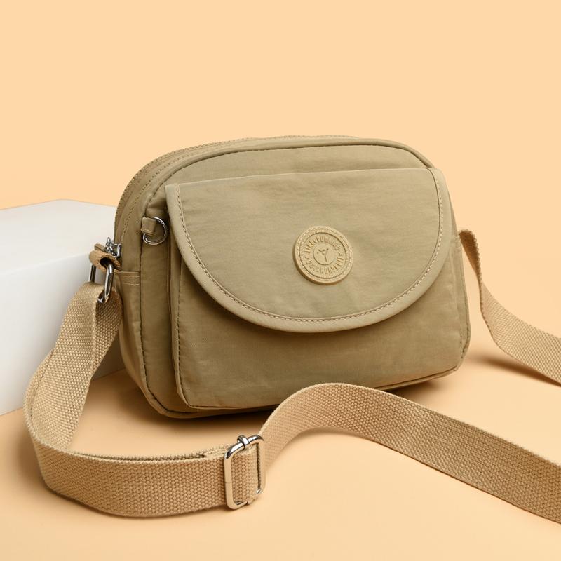 Small Square Bag Women's Shoulder Bag Nylon Crossbody Bag Mobile Phone Bag