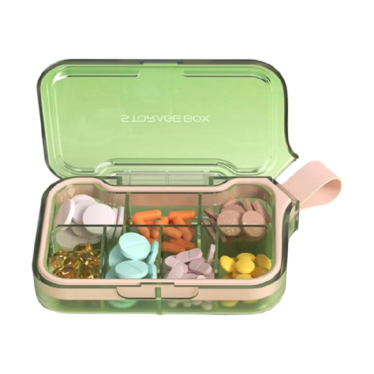 4 or 7 Compartment Medicine Organizer For Elderly And Traveler Ensuring Orderly And Moisture proof Pills Container