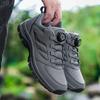 Outdoor Men Hiking Shoes Light Breathable Climbing Trekking Shoes Anti Slip Wear-resistant Mens Walking Sneakers Plus Size 48
