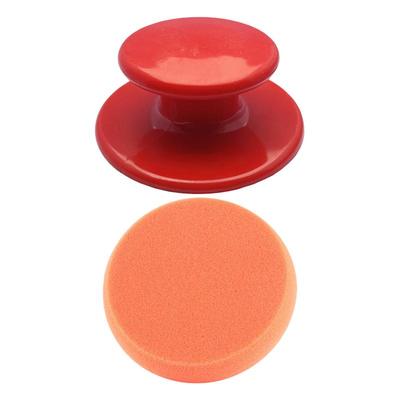 Car Wax Applicator Pads Set with Red Handle Soft Sponge Applicators Foam Wax Pad for Polishing and Cleaning Cars