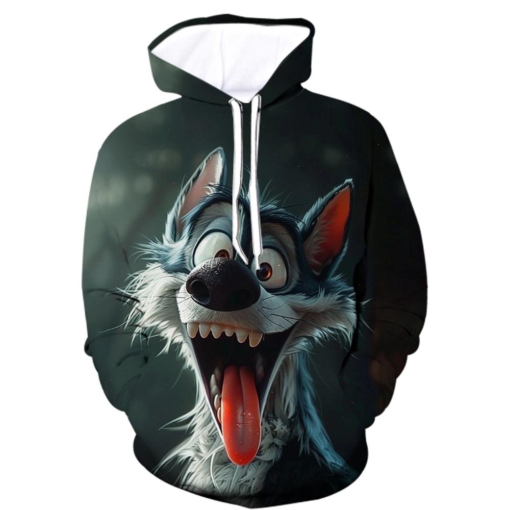 

Funny Animal Wolf Graphic Men s Women s Hoodies 3D Printed Abstract Pattern Long Sleeve Hooded Clothes Oversize Comfortable Tops L
