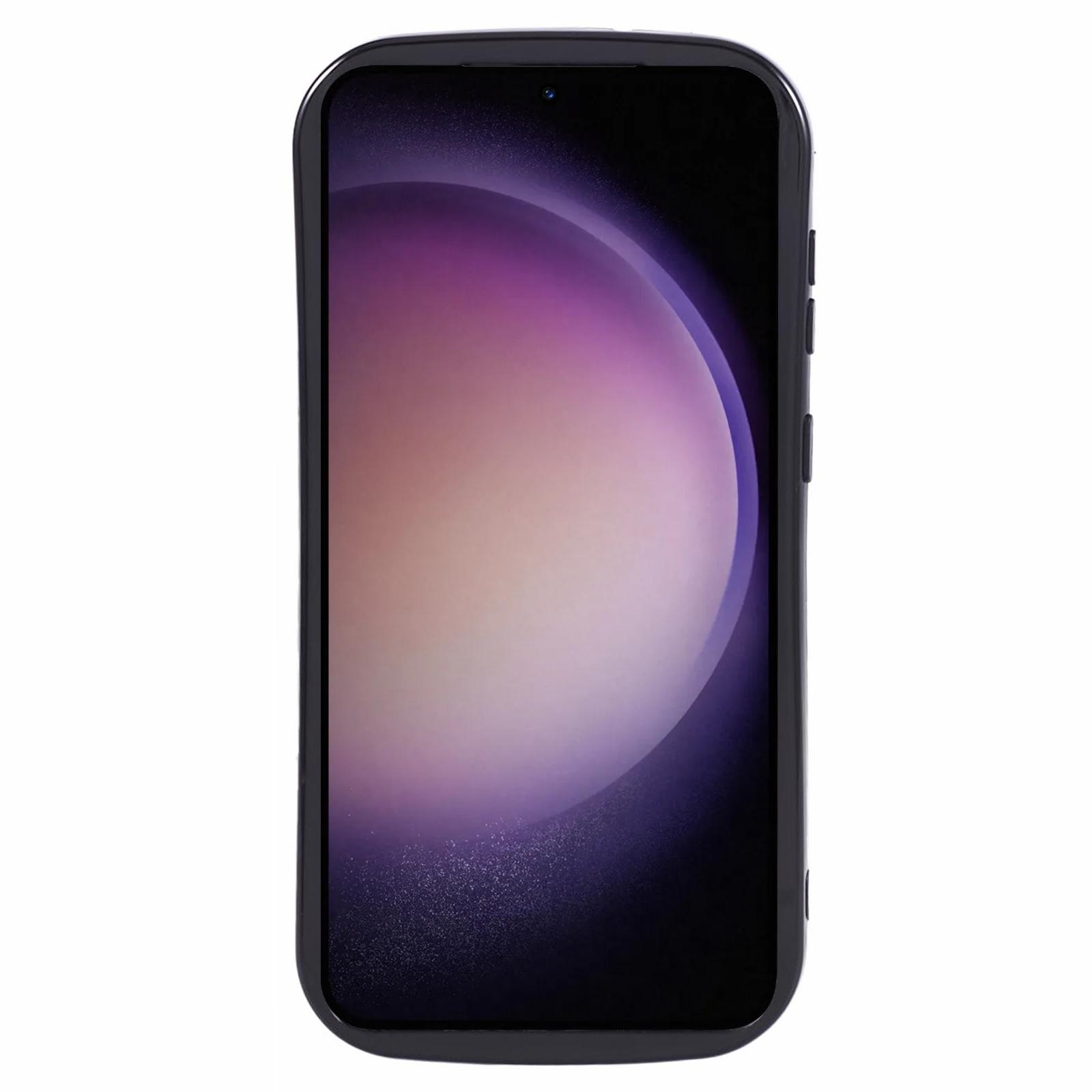 

YX Series For Samsung Galaxy S23 Case Wave Shape Rugged TPU Phone Cover Transparent