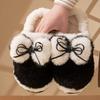 Cotton slippers home autumn and winter wool slippers warm velvet cotton shoes soft platform shoes couple cotton mop