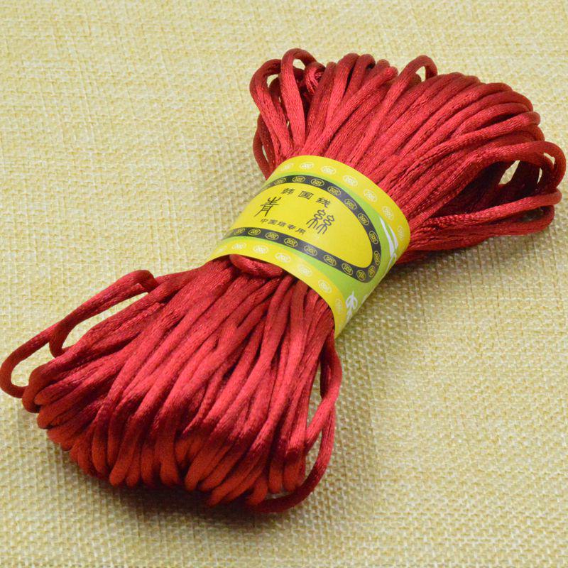 Line 5 Chinese Knot Wire, Bracelet Jewelry Accessories Braided Rope Diy Handmade Material Silk 20 Meters Per Tie
