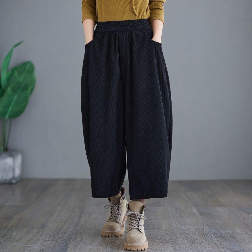 

Meilade Women’s High Waist Corduroy Wide-Leg Pants - Casual Spring Style M (106-120 lbs)