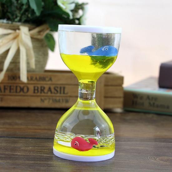 Timer Toy Exquisite Leak-Proof Joyful Moving Drip Oil Hourglass Model for Desktop