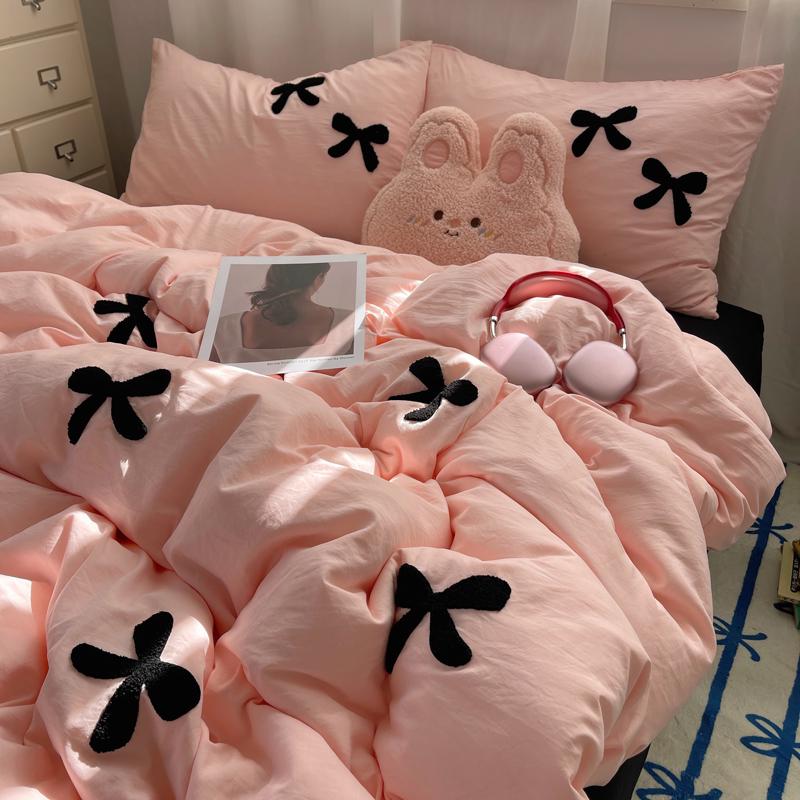 Chenille-Stickerei Bettbezug, Einzelbett, 180x220cm, Passend für 1,5m Bett, Inklusive Bettlaken, 150x200cm