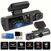 1080P Full HD Dual Dash Cam - Wide Angle Front and Inside Recording, 3.16" LCD Display, 170° View, Night Vision, 24H Parking Monitor, G-Sensor