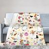 Fall Halloween Ghost Pumpkin Blankets Flannel Print Portable Lightweight Thin Throw Blanket for Sofa Car Plush Thin Quilt