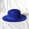 Skórzany Różowy Kapelusz Fedora z Szerokim Rondem Jazzowy Kapelusz Jesień/Zima Klasyczny Elegancki Kapelusz Panama Kapelusz Dżentelmena Sombrero