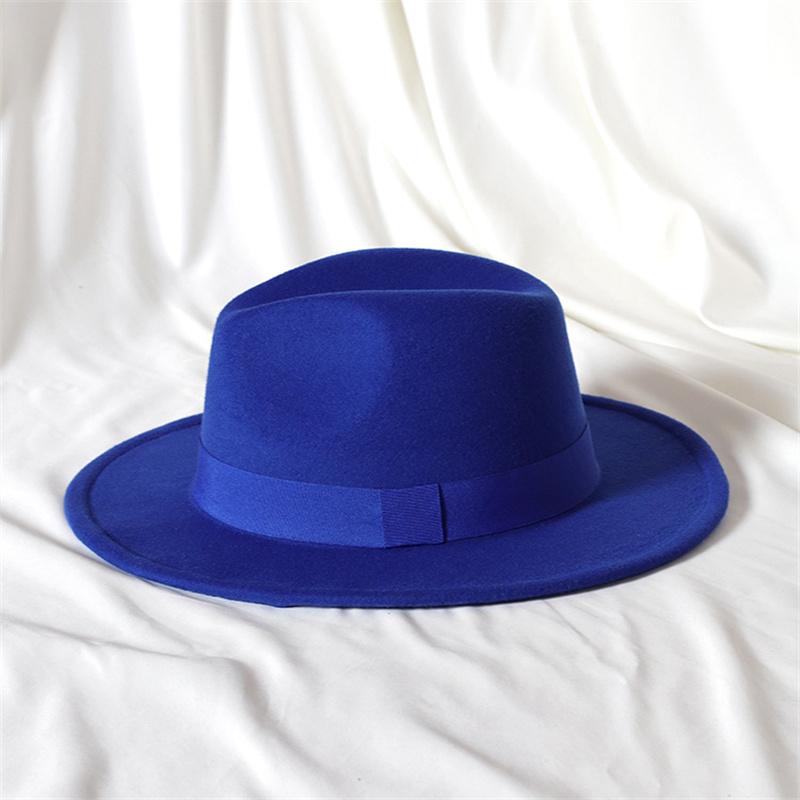 Skórzany Różowy Kapelusz Fedora z Szerokim Rondem Jazzowy Kapelusz Jesień/Zima Klasyczny Elegancki Kapelusz Panama Kapelusz Dżentelmena Sombrero