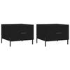 VidaXL Coffee Tables 2 Pcs Black 50x50x40 Cm Engineered Wood 829415