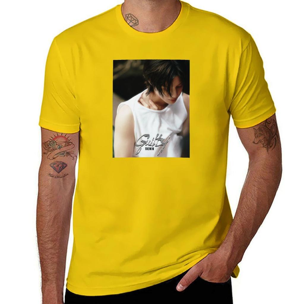 Taemin Guilty oil paint Tshirt vintage clothes graphics hippie clothes blacks big and tall t shirts for men