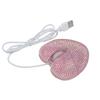 Cute, Portable, Small, Crystal Heart-shaped USB-wired Optical Mouse with 1200 DPI, Perfect for Women and Children, Compatible with PCs, Laptops, and