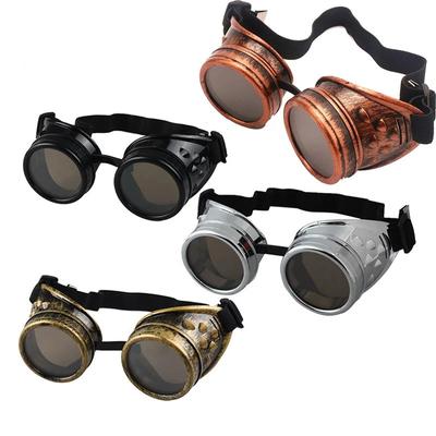 Moda Arrivo Steampunk Occhiali da sole Occhiali stile vintage Saldatura Occhiali punk Cosplay Designer di marca Lente a cinque colori