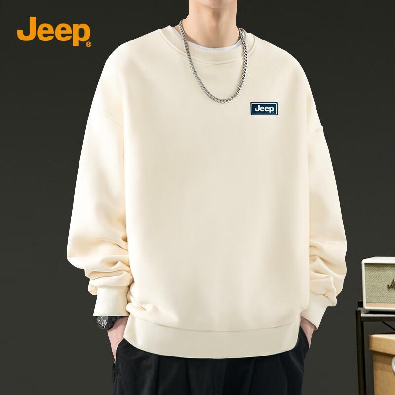 JEEP Men's Soft Crewneck Pullover Sweatshirt