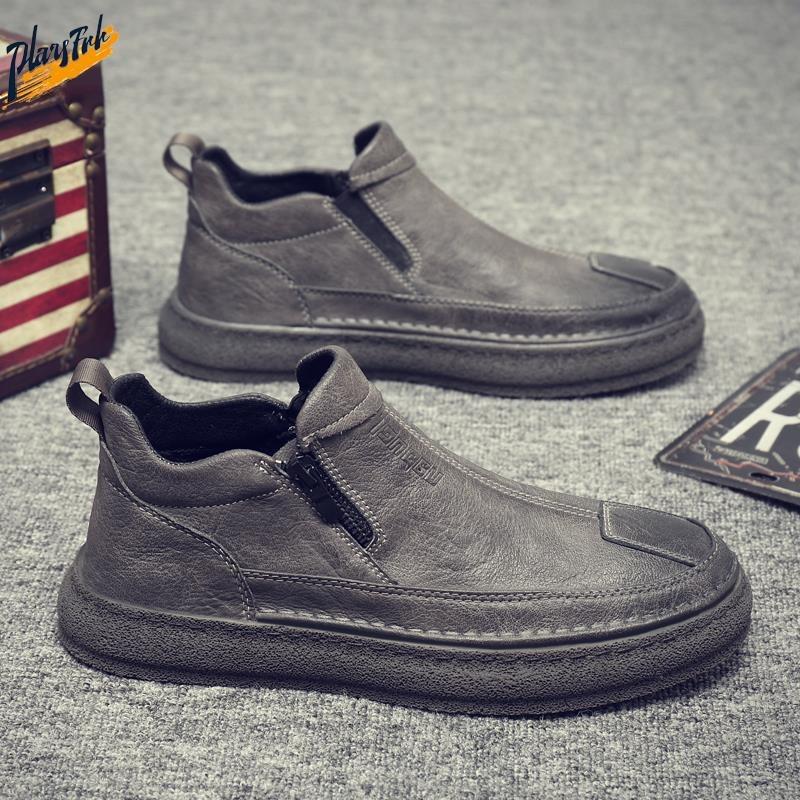 High Quality Men's PU Leather Casual Shoes Classic Formal Shoes Outdoor Driving Hiking Anti-slip Work Loafers Zapatos De Trabajo