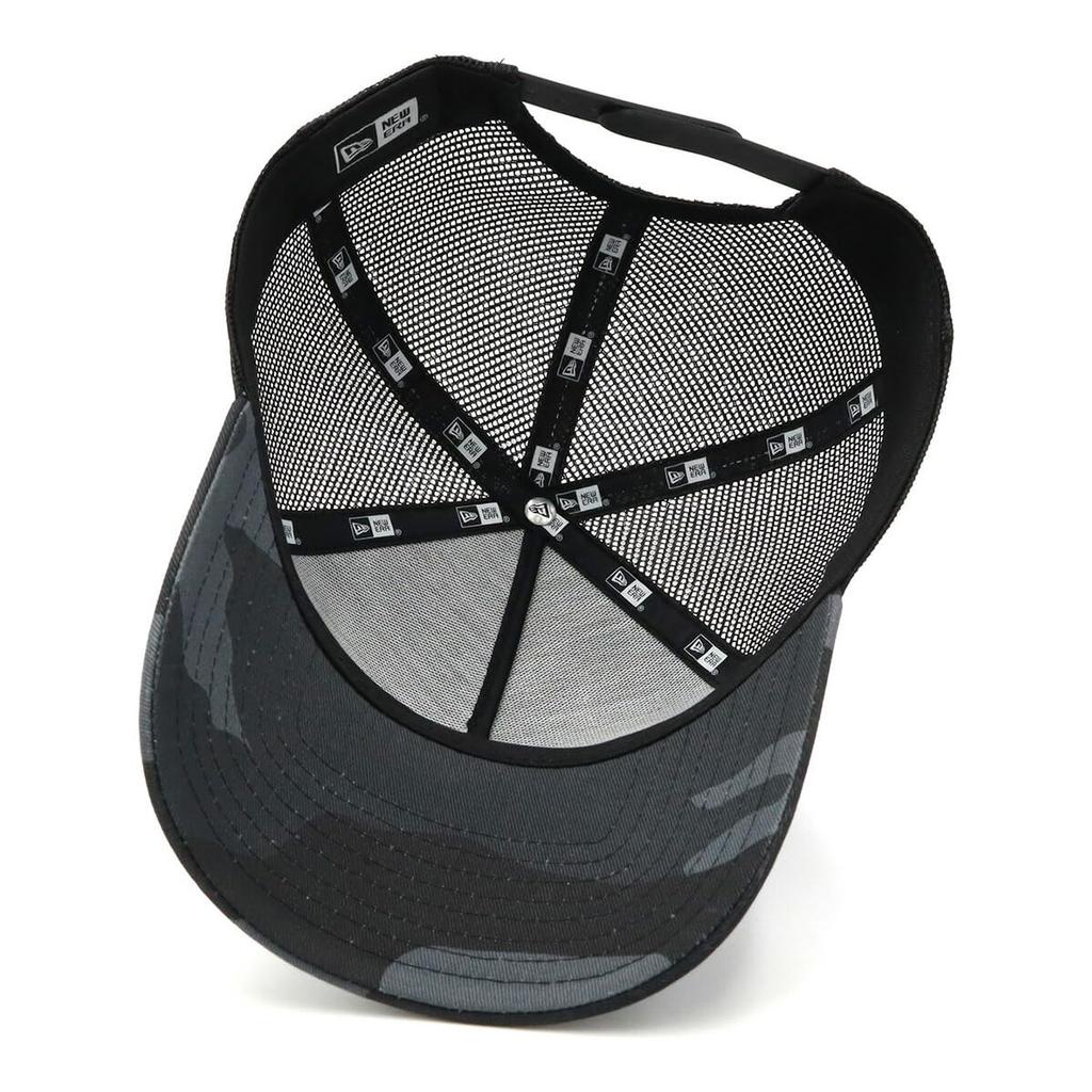 Newera Mesh Cap 9FORTY Trucker 14666238 N010AT465 Black Woodland Camo Black Gratis SCHWARZER PATCH ONSPOTZ Maßgefertigte Mütze Kyu Forty A Frame Newera Deep BB
