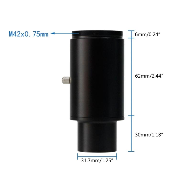 Aluminum T Adapter Telescope Extension Tube 1.25 inch Telescope Mount Adapter Thread T-Rings For Camera