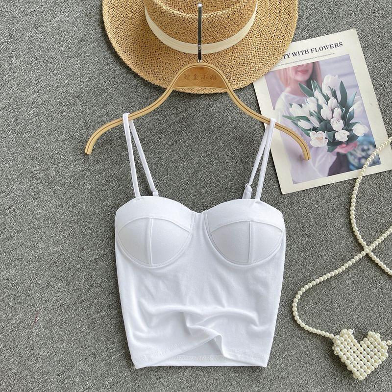 European and American Sexy Outdoor All-Matching Pure Color Camisole