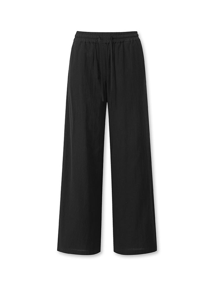 TOPTEN Women'S) Linen-Like Wide Elastic Waist Pants_Msf2Pp2602 (A Type)