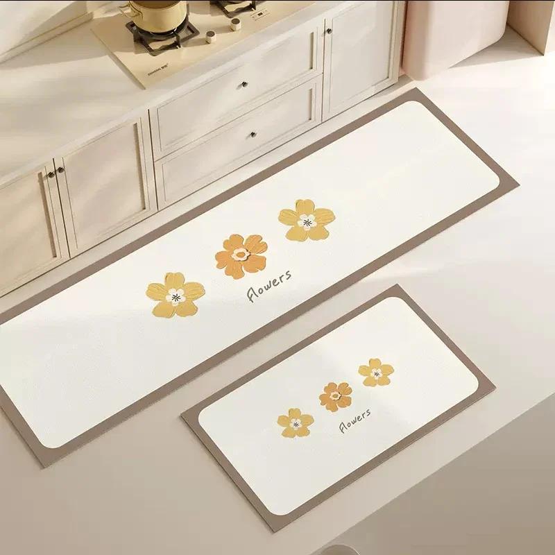 Pvc Kitchen Mat Waterproof Leather Carpet Oil-proof Non-slip Rug Long Home Decoration Floor Mats
