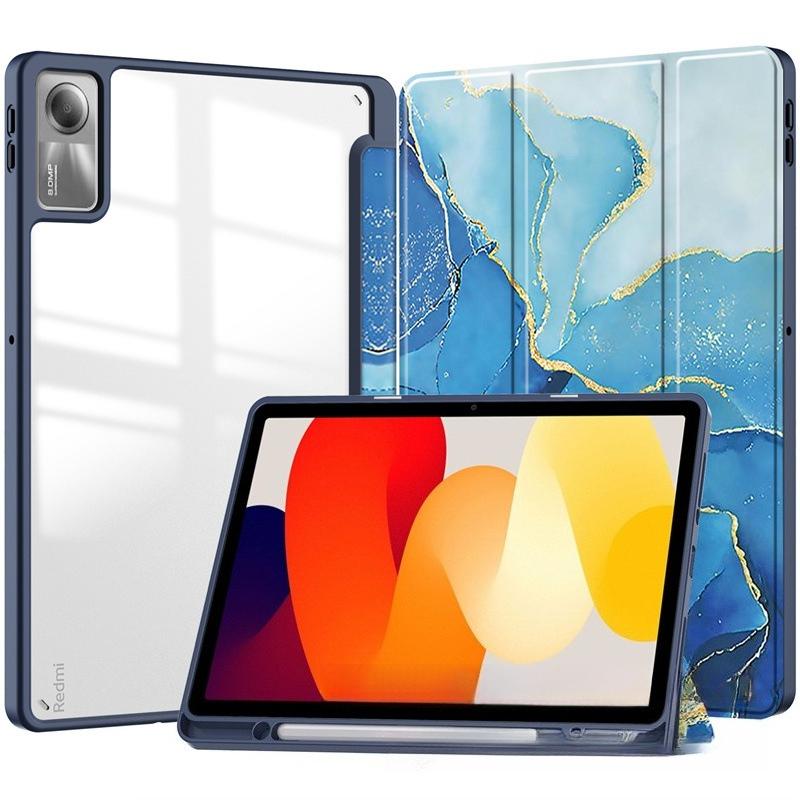Kompatibilní s lenovo xiaoxin Pad 2024 TB331 Tab M11 TB330 Pouzdro na tablet Akrylové Průhledné Skládací Odolné proti pádu Kožený kryt