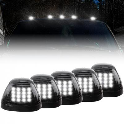 5 Cab Roof Marker Smoked White LED Light For F250 F350 F450 99-2016 Super Duty