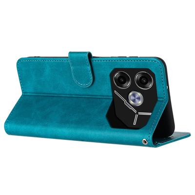 For TECNO Pova 6 5G Case Fall Proof PU Leather Phone Cover with Strap