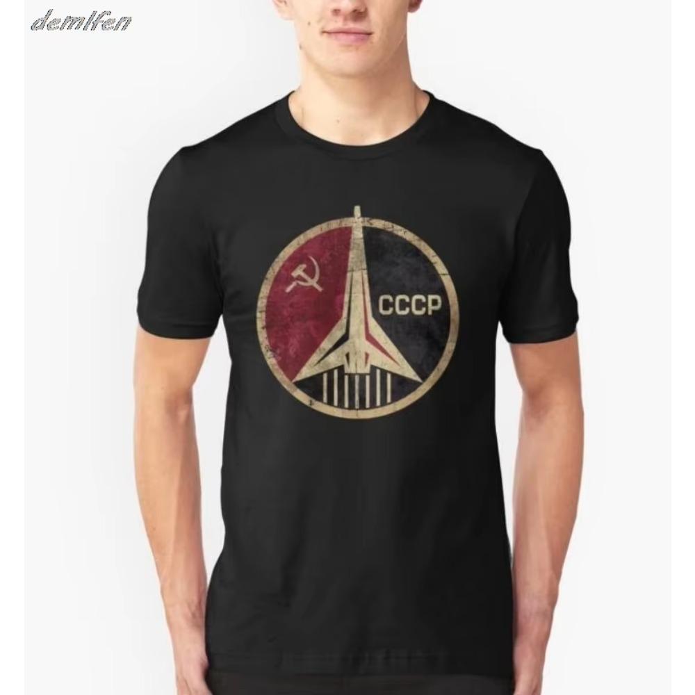 Russia CCCP Yuri Gagarin T-Shirt USSR Summer Cotton Short Sleeve O-Neck Men's T Shirt Family Soviet Cosmonaut 1961 T-shirt S-3XL