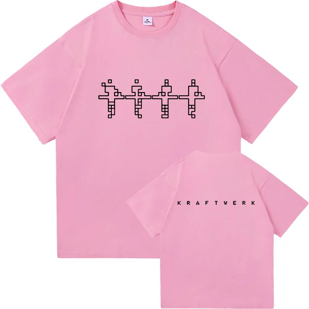 Kraftwerk Graphic Print T-shirt Short Sleeve Cotton Male Tshirts Unisex Streetwear Hip Hop Fashion Casual Loose Men T Shirt Tees