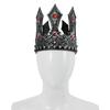 Zircon King Crown Medieval Style Halloween Costume Accessories Metal Prince Tiara  Hair Ornaments