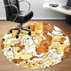 1pc Puppy Prints Chair Carpet for Office, Soft, Non-Slip Polyester Mat, Office, Living Room, Bedroom, Durable Polyester Yy251207116