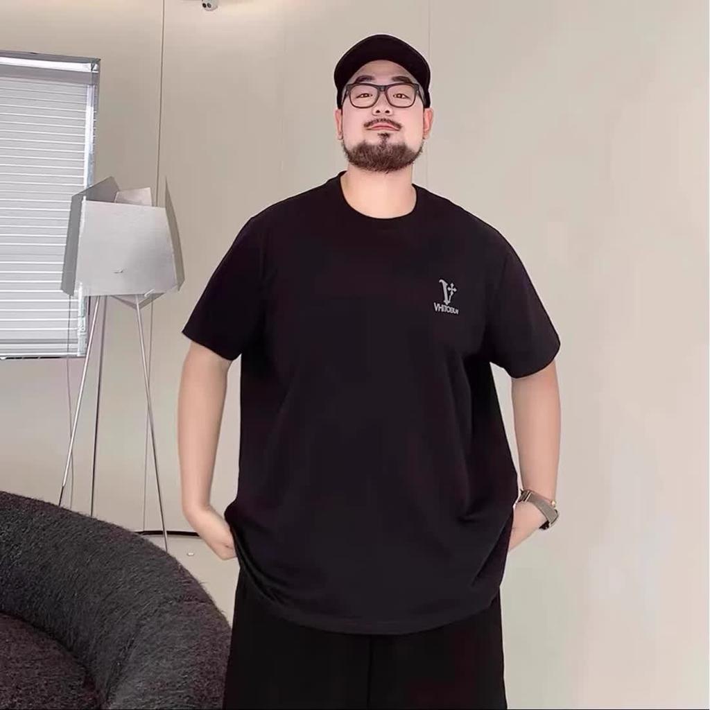 Fake two hundred matching stretch solid color fit wrinkle loose men's short-sleeved fashion short-sleeved top comfortable lightweight T-shirt