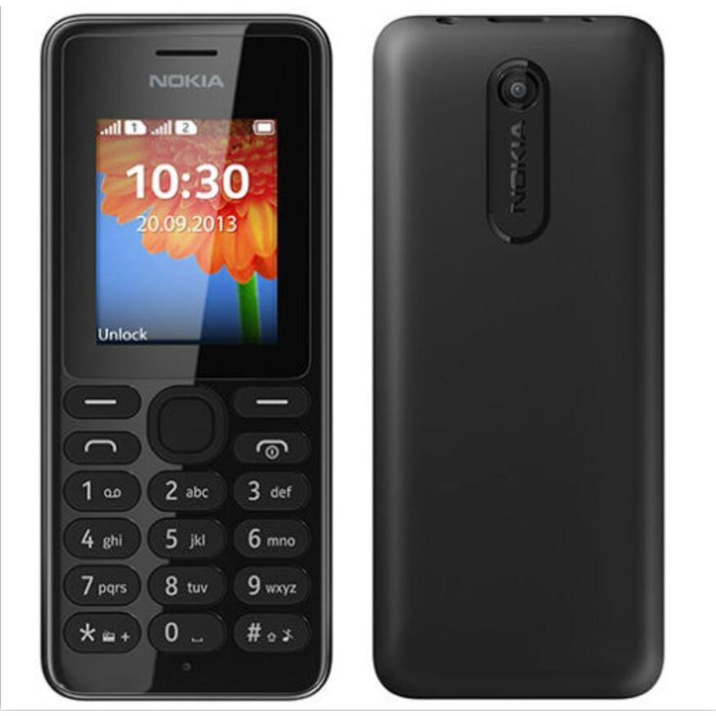 Refurbished Nokia 108 Dual Sim GSM Bluetooth FM Radio English/Russian/Arabic Keyboard Mobile Phone