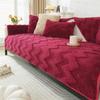 1PC Wave Striped Plush Sofa Cover Nordic Solid Color Sofa Towel Non-slip Couch Slipcovers Sofa Mats for Living Room Home Decor