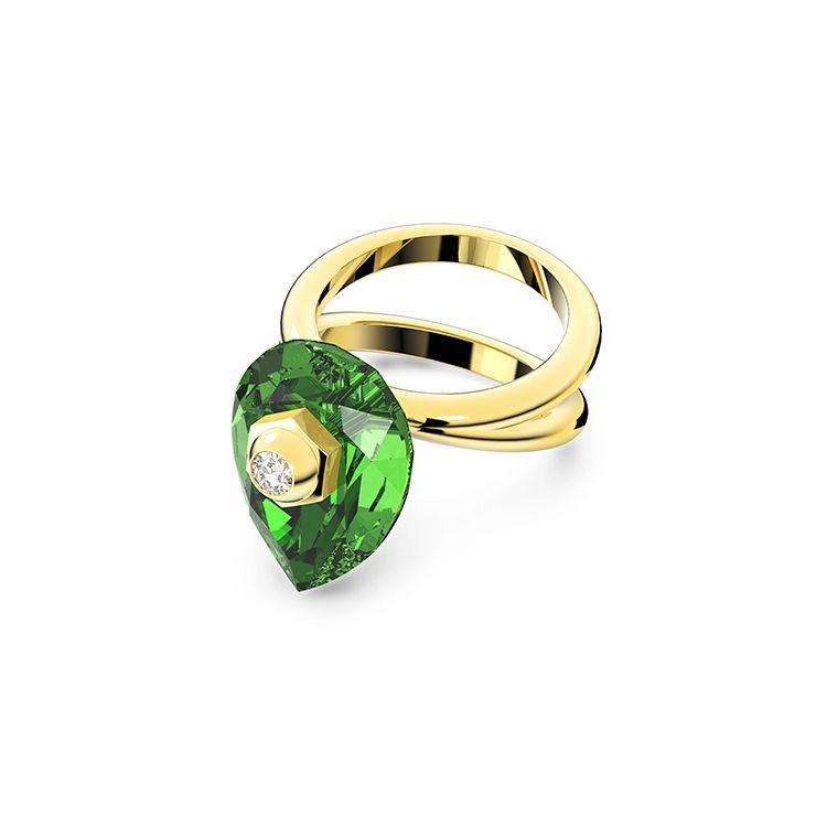 Swarovski Numina Ring Pear Cut Crystal Green Women rings 5620765 50