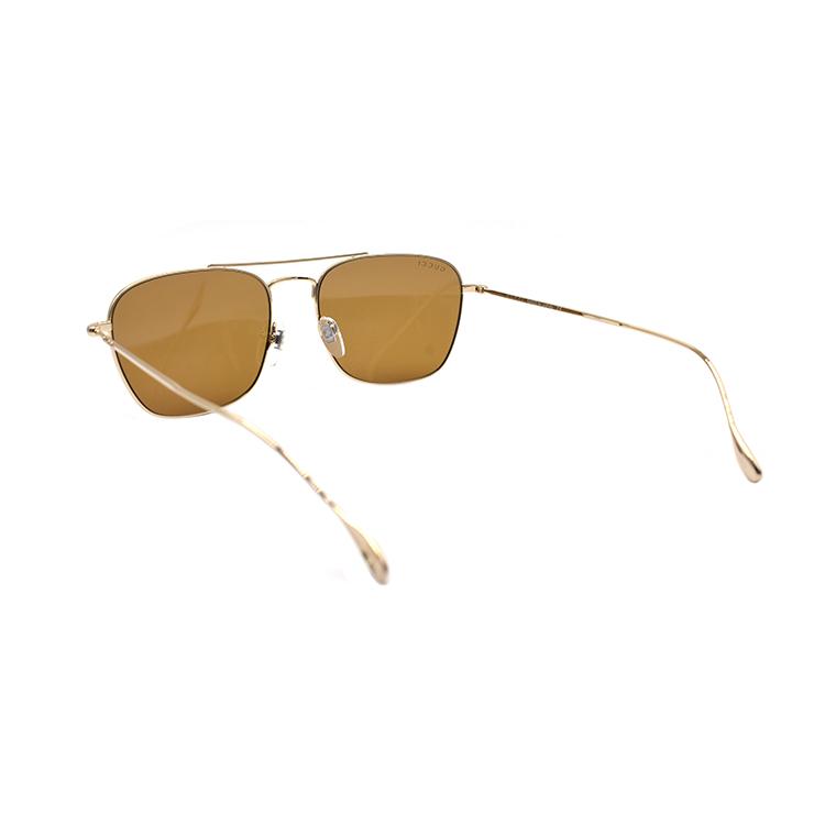 GUCCI Eyewear Aviator Frame Holiday Travel Sunglasses GG1183S Men's Gold/Dark Brown