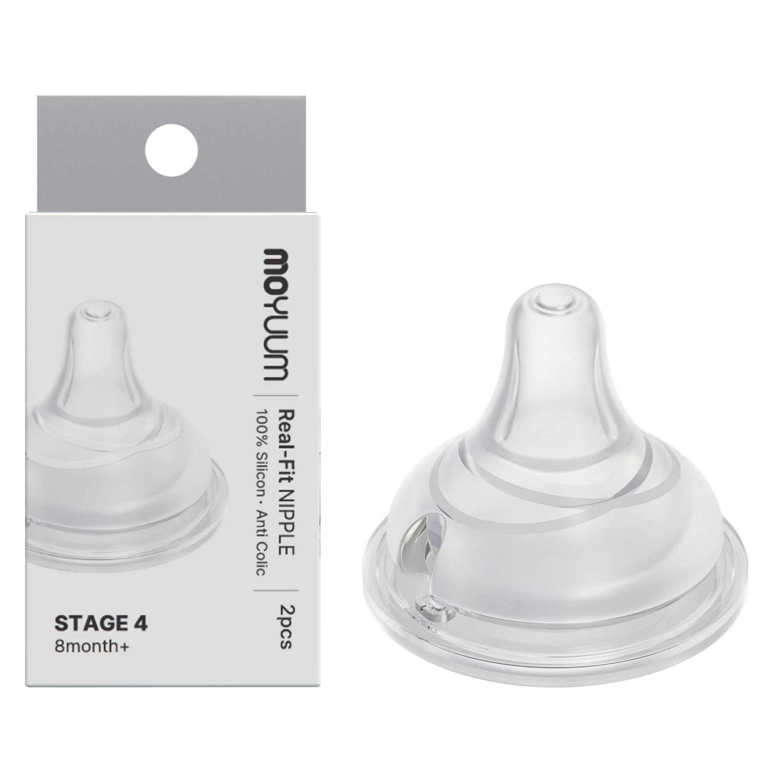 

MOYUUM Stage 4 Nipple (8 Months and Up), 2-Pack, Y-Shaped, Infant, 2025 Model