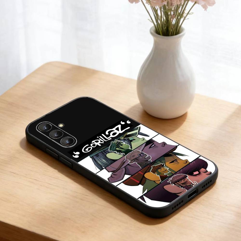 Comic R-Rock Band G-gorillaz Phone Case For Samsung Galaxy A73,A21s,A22,A31,A52,A53,A71,A41Soft Black Shell