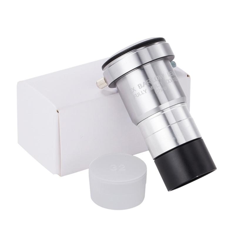 Small & Portable 2X Barlow Lens Optical Designs Lens Telescope Eyepiece Upgrades for Clear Astronomical Observations