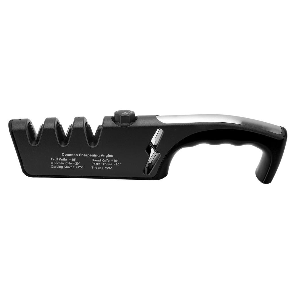 Knife Sharpener Diamond Black Ergonomic Multifunctional Adjustable 3 Stages Kitchen Tool
