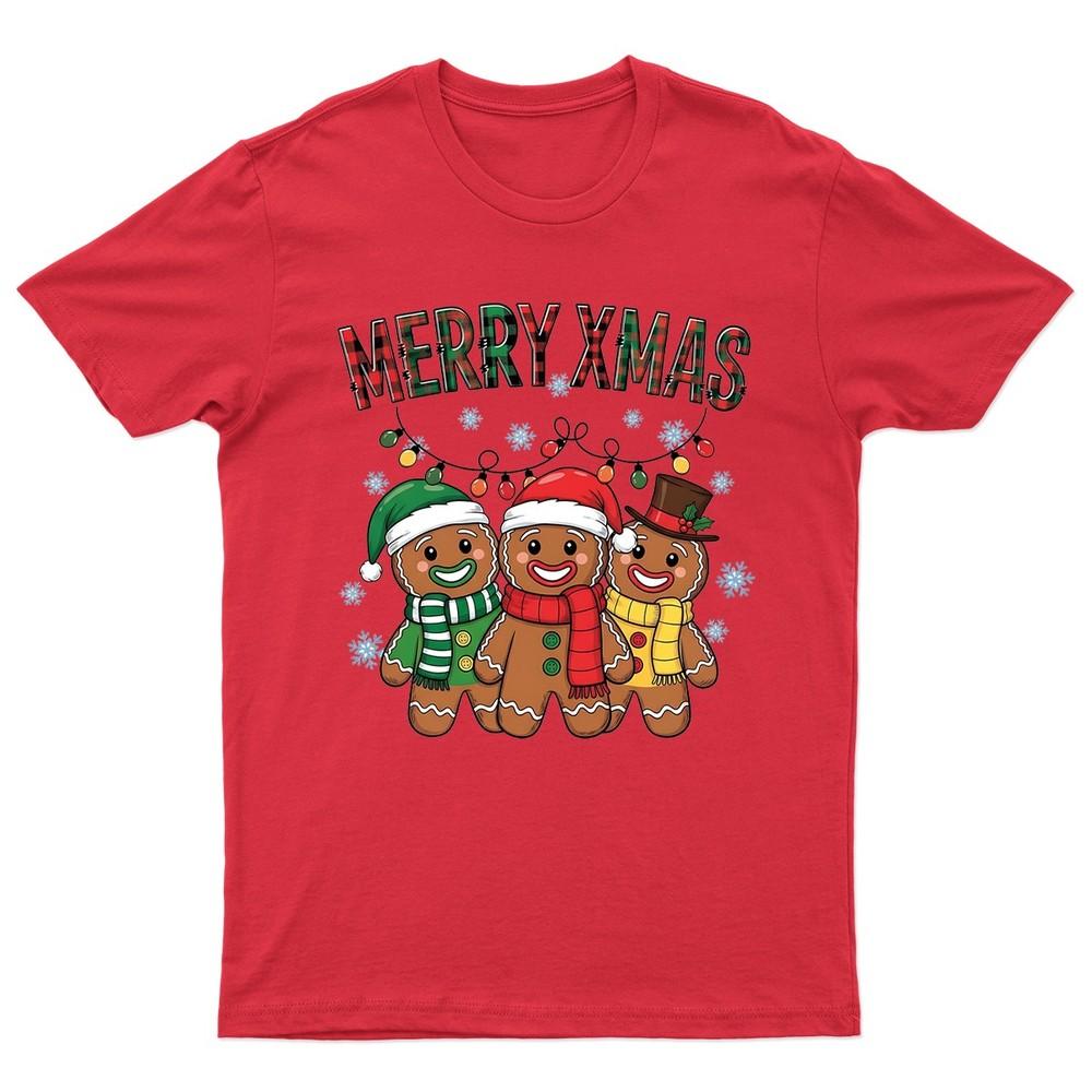 Merry Xmas Gingerbread Christmas TShirt Unisex Gift Retro Funny Unisexs