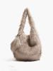 Korean Style Women Furry Fluffy Soft Plush Underarm Bag Winter New Elegant Solid Color Large Capacity Shoulder Bag Handbag