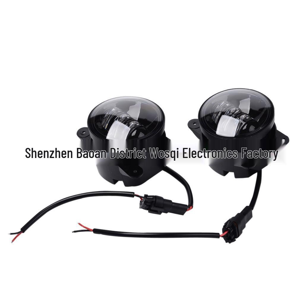 Harley Wrangler 7-inch LED Headlight & 4-inch Fog Light with White/Yellow DRL & Turn Signal