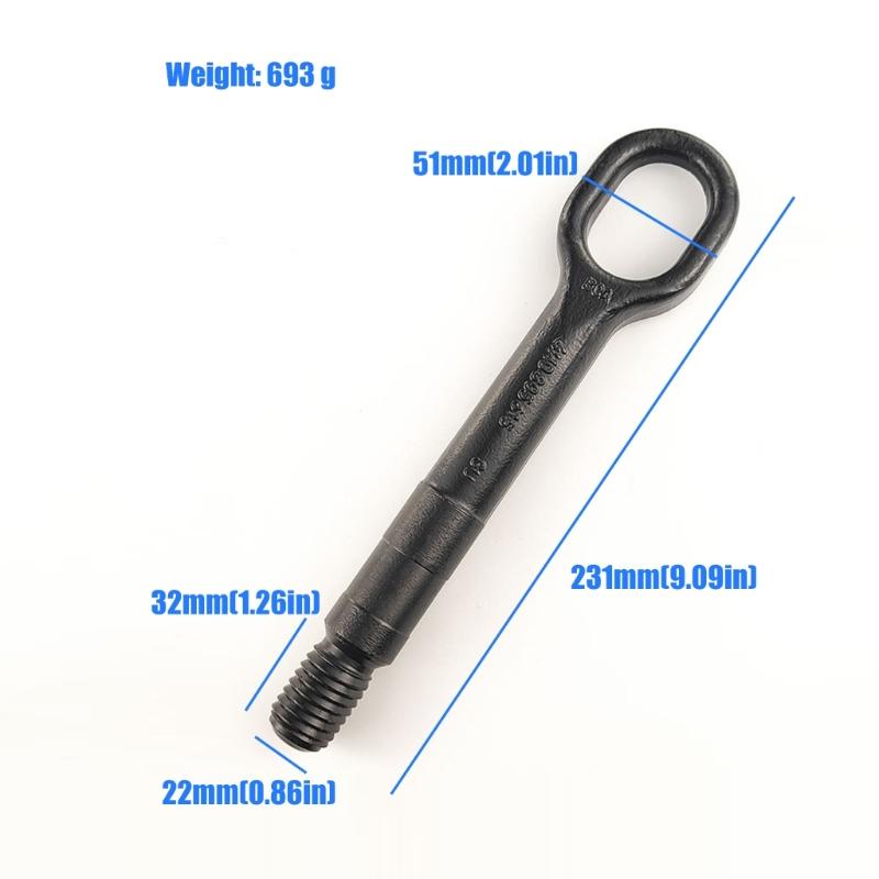 Tow Bars Universal for A8L S8L 4H0805615 Replacement Towing Eye Hook Hitch Unit Rustproof Black Automotive Accessory
