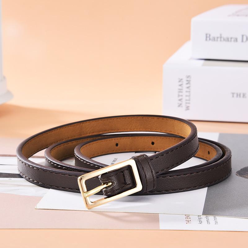 Small Belt Women'S Pin Buckle Simple Thin Belt Women'S Decoration With Dress Sweater Jeans Belt