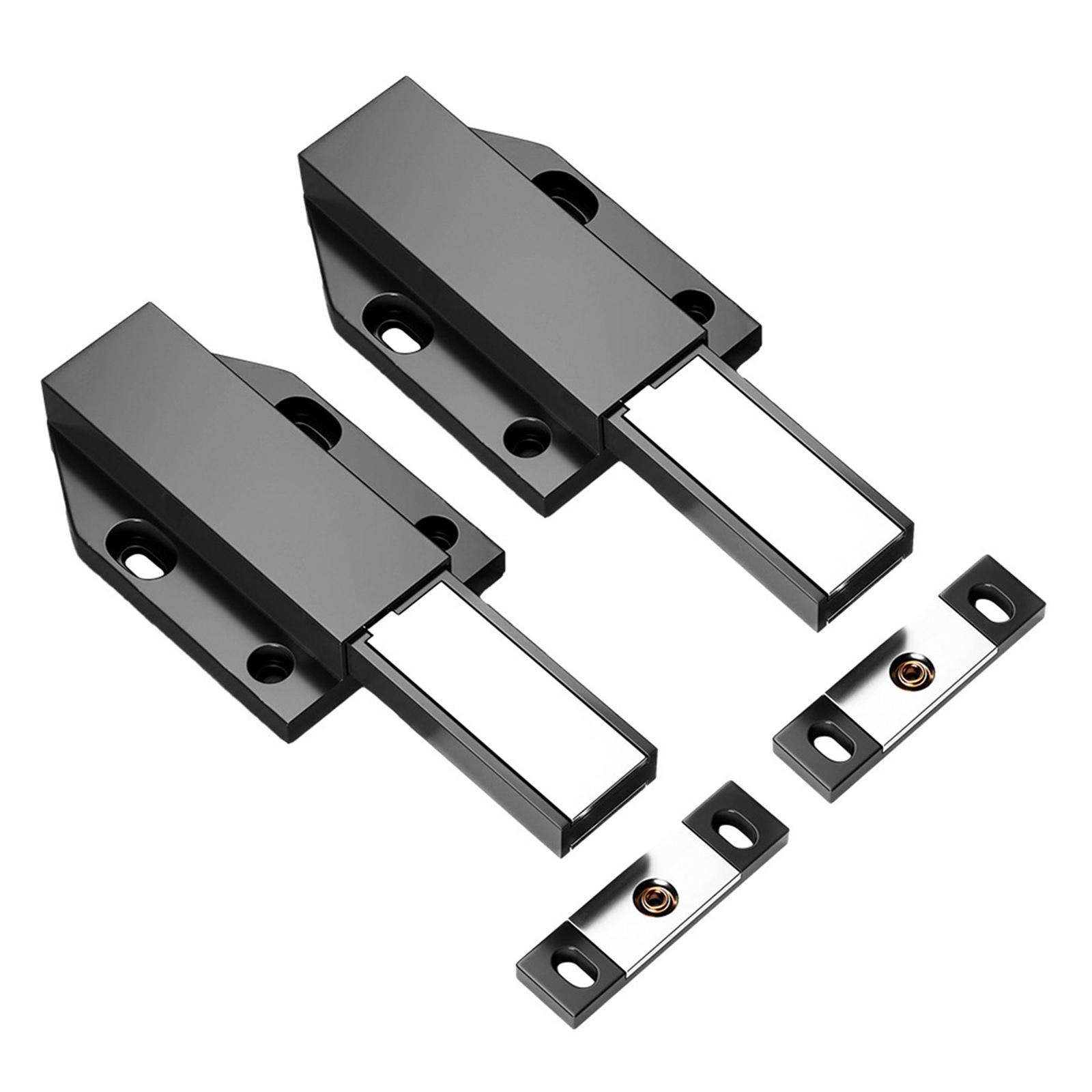 

Набор из 2 штук Портативная Прочная Магнитная Фурнитура для Шкафов Push to Open Аксессуар для Скрытых Дверей и Ящиков Элегантного Цвета чёрный