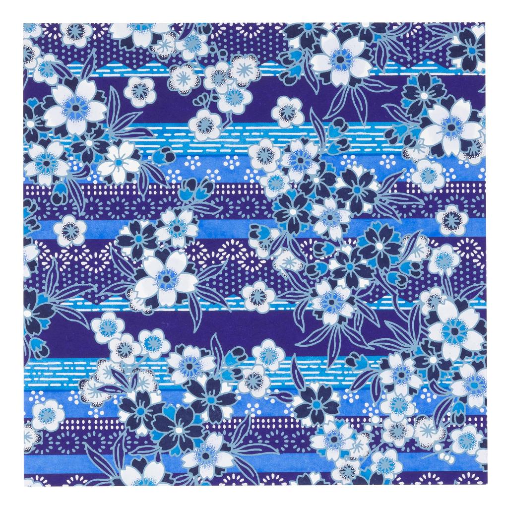Kawasumi Washi Special Selection Chiyogami Paper 15 X 15 10 Patterns Indigo-dyed Hand-dyed (Yuzen Washi) Cm,